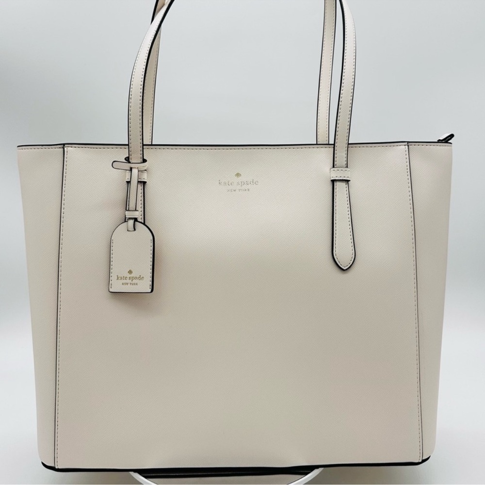Kate Spade Medium Schuyler Saffiano Leather Tote Bag White
